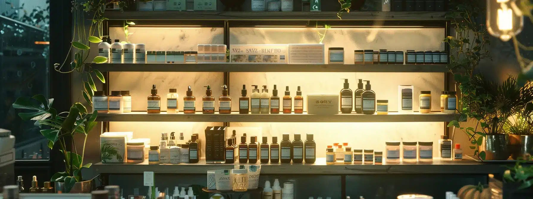 a beautifully lit and organized product display featuring high-quality images and clear product descriptions, with customer reviews and personalized recommendations adding trust and engagement.