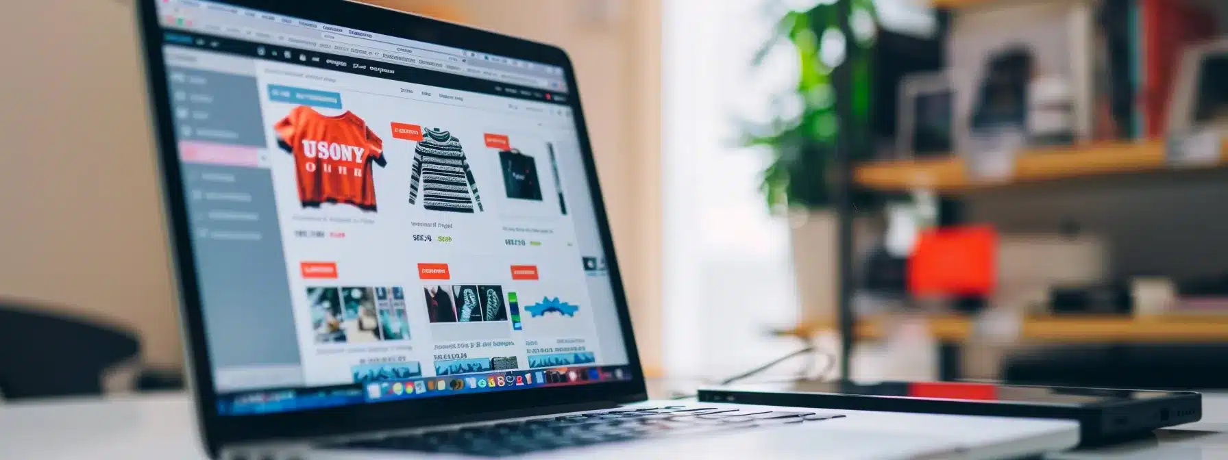 a sleek, modern online store interface with easy navigation, visually appealing buttons, and fast content delivery, capturing the essence of effective ux design.